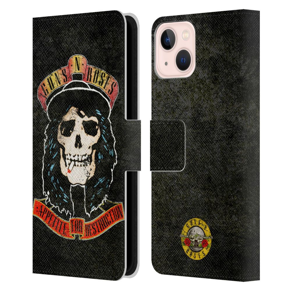 GUNS N ROSES ガンズアンドローゼズ (結成 40周年 ) - Stradlin レザー手帳型 / Apple iPhoneケース - PGS